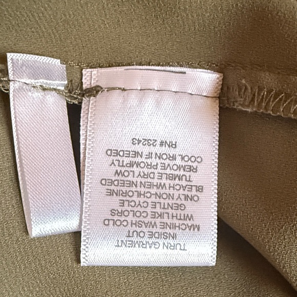 New York & Company Olive Button Down Shirt - Picture 8 of 9